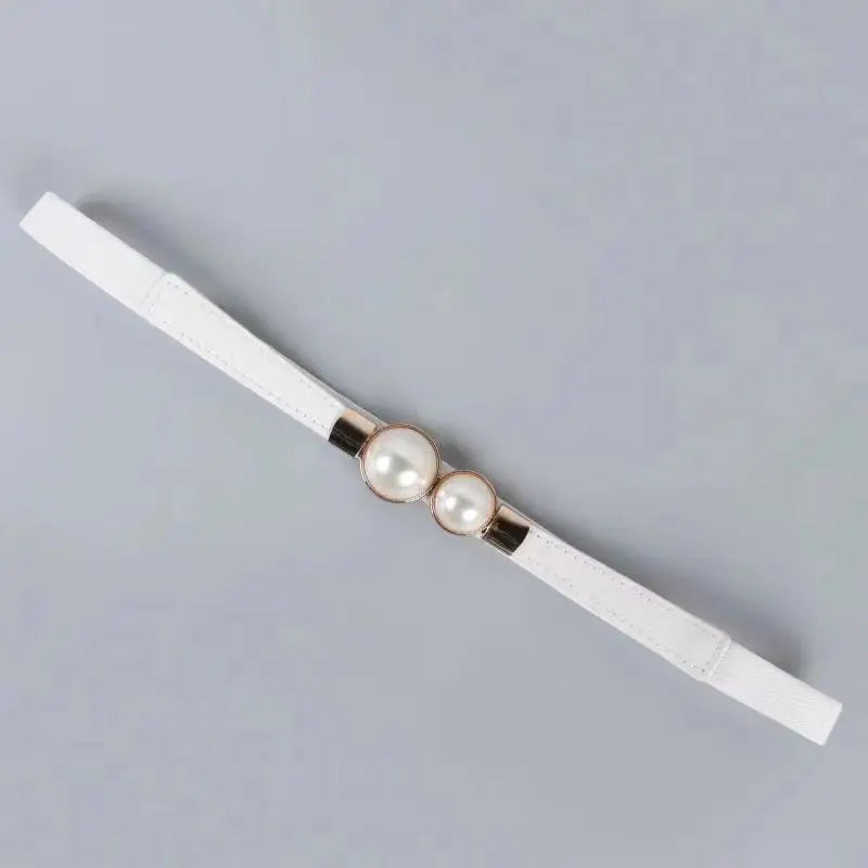 Elegant Double Pearl Elastic Belt
